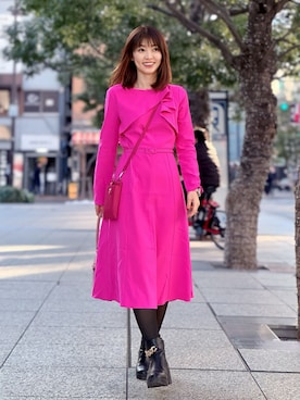 「followme」｜織田千穂さん（レディース・165cm）の春コーディネート