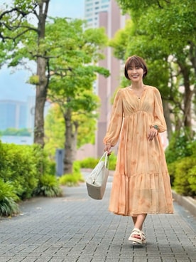 「フォローミー」｜織田千穂さん（レディース・165cm）の夏コーディネート