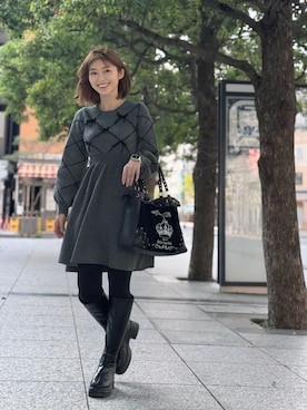 「ブーツコーデ」｜織田千穂さん（レディース・166cm）の春コーディネート