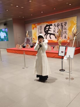 「アイテム（キャスケット）」を使った、みはるさん（レディース・152cm）の冬コーディネート