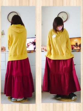 「MELANGE（メランジェ）のアイテム」を使った、みはるさん（レディース・152cm）の春コーディネート