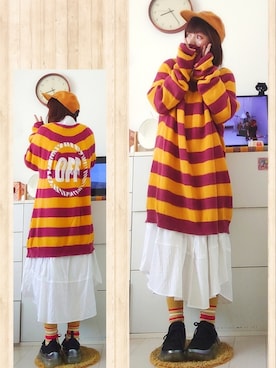 「FRAPBOIS」｜「アイテム（キャップ）」を使った、みはるさん（レディース・152cm）の秋コーディネート