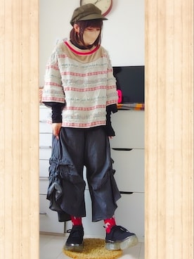 「FRAPBOIS」｜「アイテム（キャスケット）」を使った、みはるさん（レディース・152cm）の春コーディネート