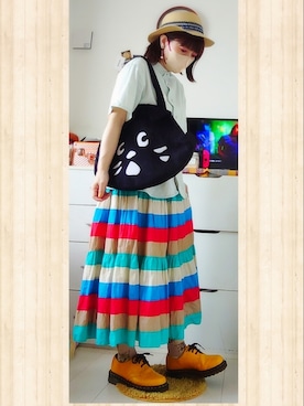「にゃー」｜みはるさん（レディース・152cm）の夏コーディネート
