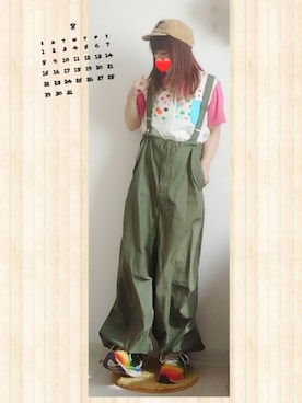 「NIRAME.CO（ニラメッコ）のアイテム」を使った、みはるさん（レディース・152cm）の夏コーディネート