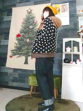 「FRAPBOIS（フラボア）のアイテム（ダウンジャケット/コート）」を使った、みはるさん（レディース・152cm）の秋コーディネート