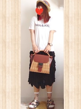 「PAUL&JOE（ポールアンドジョー）のアイテム（レッグウェア）」を使った、みはるさん（レディース・152cm）の夏コーディネート