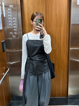 「no brand（ノーブランド）のアイテム（トップス）」を使った、Speakkkさん（レディース・160cm）の秋コーディネート