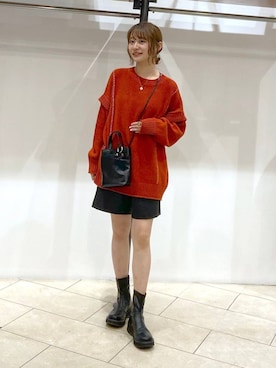 「LOWRYS FARM（ローリーズファーム）のステンレスプレートネックレス　973053（ネックレス）」を使った、omakiiさん（レディース・160cm）の秋コーディネート