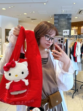 「アイテム（エコバッグ/サブバッグ）」を使った、omakiiさん（レディース・160cm）の春コーディネート