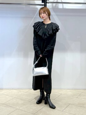 「アイテム（バレッタ/ヘアクリップ）」を使った、omakiiさん（レディース・160cm・20代）の秋コーディネート
