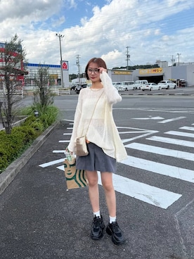 「アイテム（ショルダーバッグ、ゴールド系）」を使った、omakiiさん（レディース・160cm）の秋コーディネート