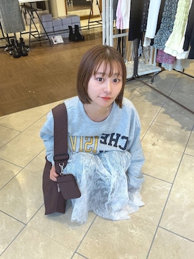 「LOWRYS FARM（ローリーズファーム）のLFポーチツキショルダー 284037（ショルダーバッグ）」を使った、omakiiさん（レディース・160cm）の冬コーディネート