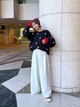 「アイテム（アームカバー）」を使った、omakiiさん（レディース・160cm）の冬コーディネート