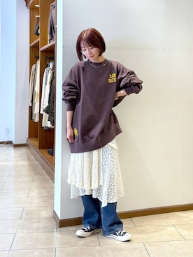 「アイテム（スウェット）」を使った、omakiiさん（レディース・160cm・20代）の夏コーディネート