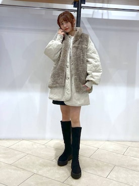 「LOWRYS FARM（ローリーズファーム）のステンレスプレートネックレス　973053（ネックレス）」を使った、omakiiさん（レディース・160cm）の秋コーディネート