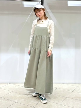 「アイテム（キャップ）」を使った、omakiiさん（レディース・160cm・20代）の春コーディネート