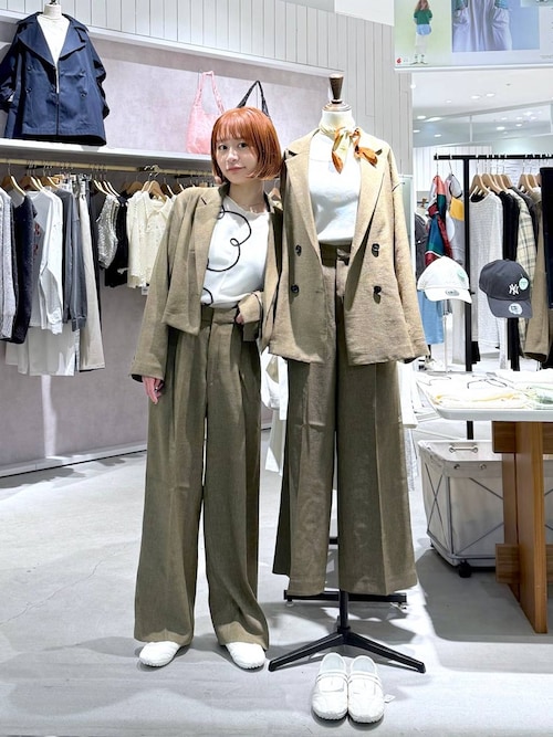 スラックス パンツ ホップサックワイドパンツ 242754 レディース