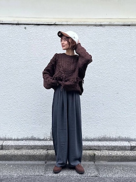 「アイテム（ピアス（両耳用））」を使った、omakiiさん（レディース・160cm・20代）の冬コーディネート