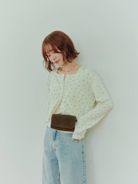 「LOWRYS FARM（ローリーズファーム）のステンレスフープピアス 326071（ピアス（両耳用）、ベージュ系）」を使った、omakiiさん（レディース・160cm）の秋コーディネート