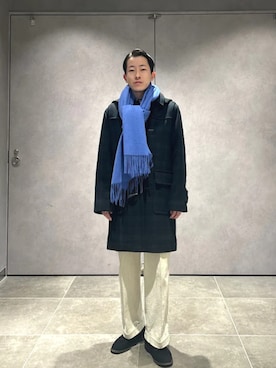 「アイテム（ダッフルコート）」を使った、柴田さん（メンズ・170cm）の冬コーディネート