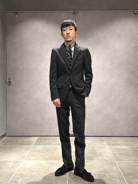 「アイテム（フォーマルスーツ/小物）」を使った、柴田さん（メンズ・170cm）の秋コーディネート