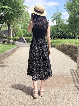 「MELROSE claire（メルローズ クレール）のアイテム」を使った、お月 ⸝⋆さん（レディース・160cm）の夏コーディネート