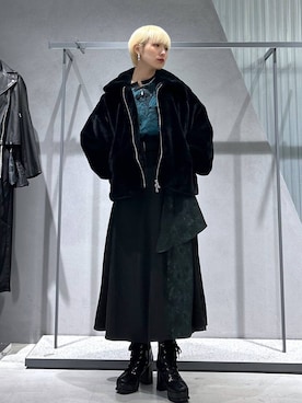 「HARE（ハレ）のアイテム（ブルゾン）」を使った、Moneさん（レディース・162cm）の秋コーディネート