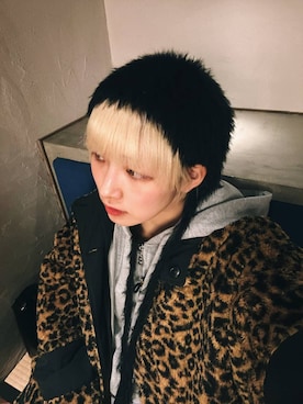 「HARE（ハレ）のアイテム（ニットキャップ/ビーニー）」を使った、Moneさん（レディース・162cm）の秋コーディネート