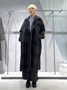 「アイテム（チェスターコート）」を使った、Moneさん（レディース・162cm・20代）の秋コーディネート