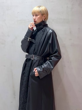 「HARE（ハレ）のアシメプリーツシャツ(HARE)（シャツ/ブラウス）」を使った、Moneさん（レディース・162cm）の秋コーディネート