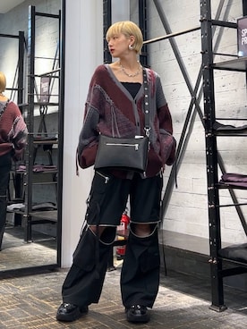 「HARE（ハレ）の2WAY-ZIPカーゴパンツ(HARE)（カーゴパンツ）」を使った、Moneさん（レディース・162cm）の秋コーディネート