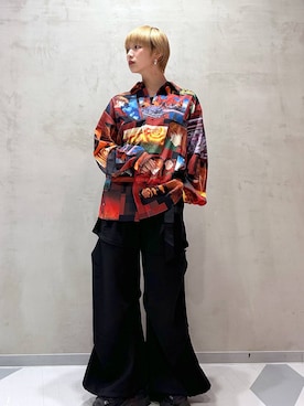 「アイテム（カーゴパンツ）」を使った、Moneさん（レディース・162cm・20代）の夏コーディネート