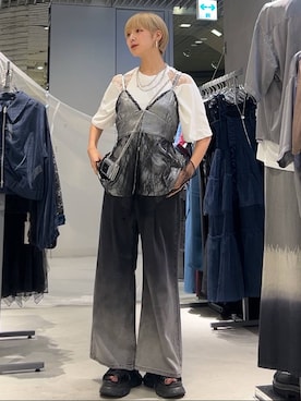 「HARE（ハレ）のアイテム（キャミソール）」を使った、Moneさん（レディース・162cm）の夏コーディネート