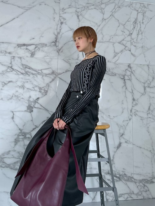 シンセティックレザーショッパートートバッグ(HARE)（トート