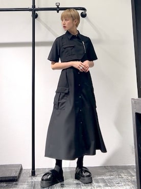 カーゴライクジップワンピース(HARE)を使った人気ファッション
