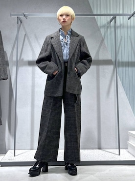 「アイテム（テーラードジャケット、その他）」を使った、Moneさん（レディース・162cm）の秋コーディネート