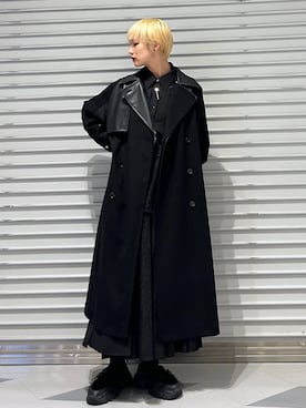 「アイテム（トレンチコート）」を使った、Moneさん（レディース・162cm）の秋コーディネート