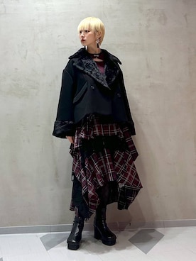 「アイテム（ピーコート）」を使った、Moneさん（レディース・162cm・20代）の秋コーディネート