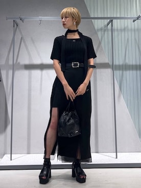 「アイテム（ベルト）」を使った、Moneさん（レディース・162cm・20代）の夏コーディネート
