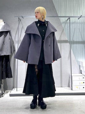 「アイテム（チェスターコート）」を使った、Moneさん（レディース・162cm）の秋コーディネート