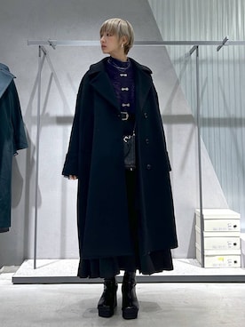 「アイテム（チェスターコート）」を使った、Moneさん（レディース・162cm・20代）の冬コーディネート