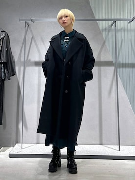 「アイテム（チェスターコート）」を使った、Moneさん（レディース・162cm・20代）の秋コーディネート