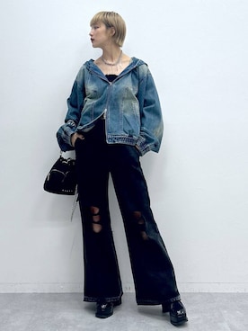 「アイテム（ブルゾン）」を使った、Moneさん（レディース・162cm・20代）の夏コーディネート