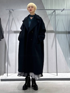 「アイテム（チェスターコート）」を使った、Moneさん（レディース・162cm・20代）の秋コーディネート