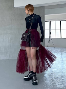 「アイテム（カーゴパンツ）」を使った、Moneさん（レディース・162cm・20代）の夏コーディネート