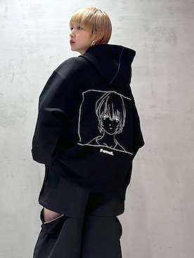 「アイテム（パーカー）」を使った、Moneさん（レディース・162cm・20代）の夏コーディネート