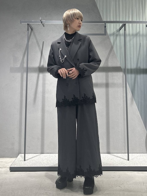 CEREMONY SET UP対応】レースデザインジャンプスーツ(HARE