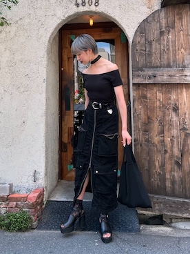 「アイテム（サンダル）」を使った、Moneさん（レディース・162cm・20代）の夏コーディネート