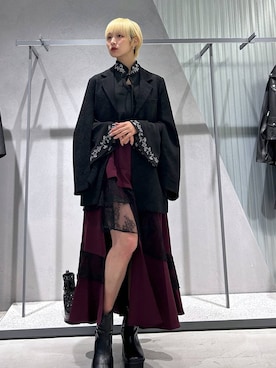 「HARE（ハレ）のアイテム（ベルト）」を使った、Moneさん（レディース・162cm）の秋コーディネート